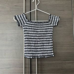Hollister Off The Shoulder Gingham Top